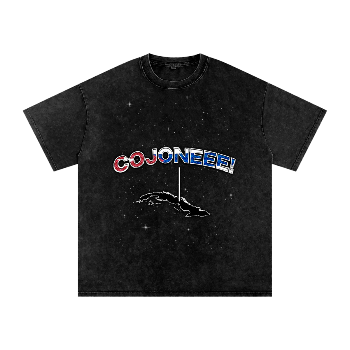 Snow Washed Oversized Cotton T-Shirt